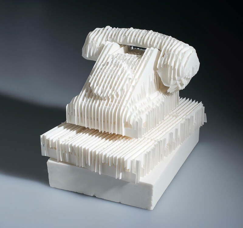 Anne Butler Ceramics - Analogue. 2015.Object of Time Series. Slice form Parian Porcelain.