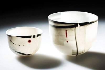 Eclipse bowl, porcelain.Anne Butler ceramics
